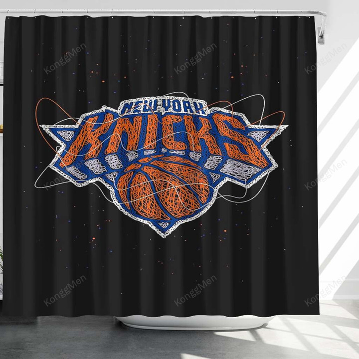 New York Knickerbockers Basketball Nba Shower Curtains - Bathroom Curtains, Home Decor