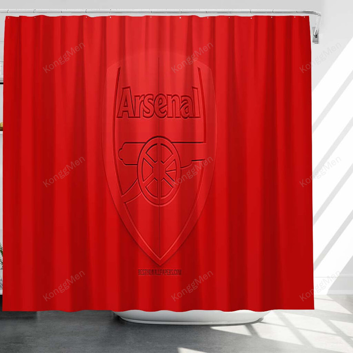 Arsenal Fc Shower Curtains - Arsenal London Bathroom Curtains, Home Decor