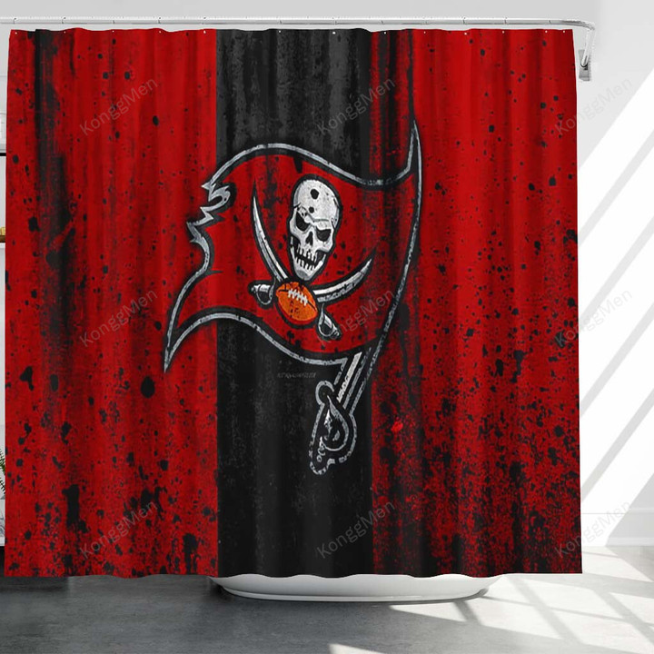 Tampa Bay Buccaneers Shower Curtains - Golden Bathroom Curtains, Home Decor