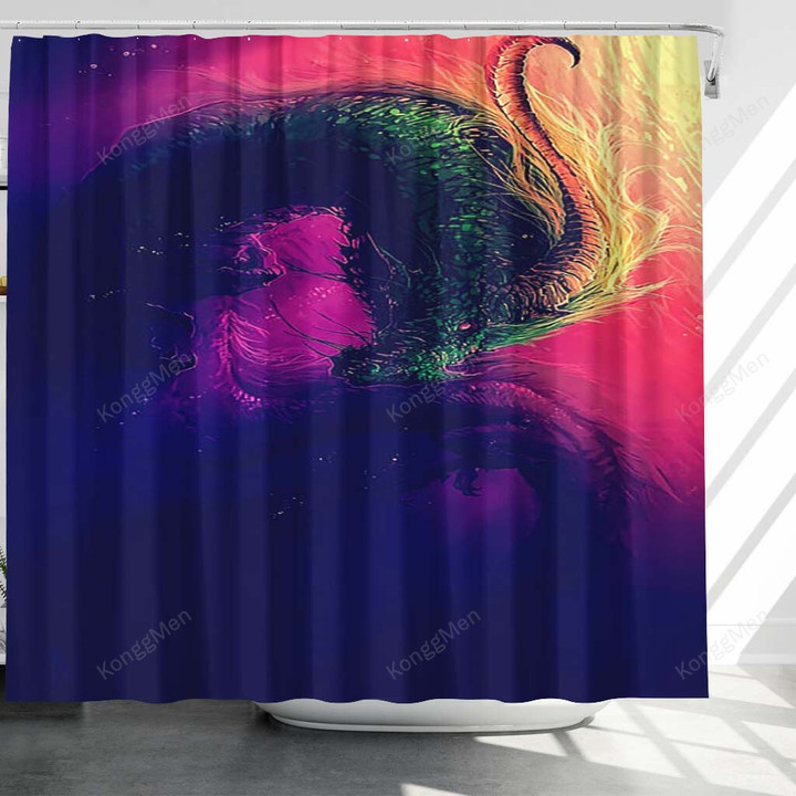 Dragon Artwork Shower Curtains - Bathroom Curtains, Home Decor