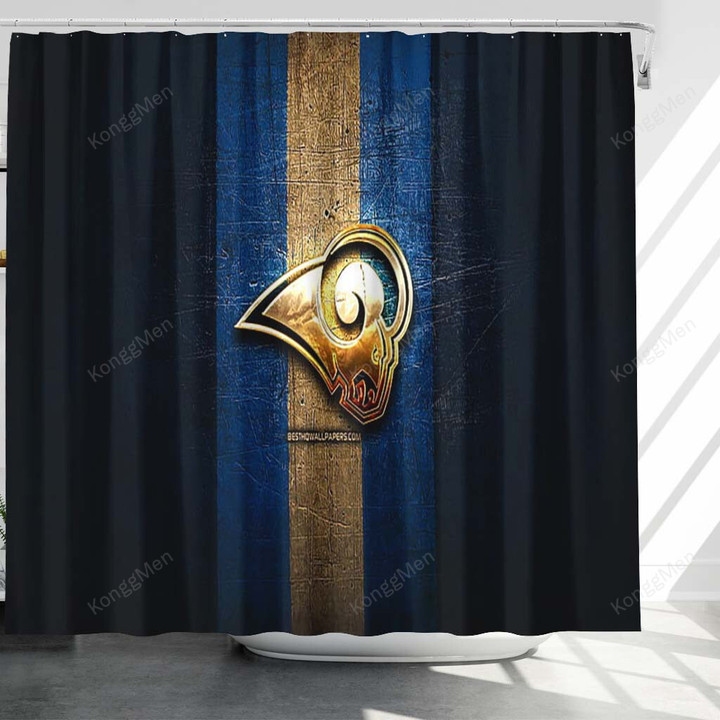 Los Angeles Rams Shower Curtains - Nfl Golden Bathroom Curtains, Home Decor