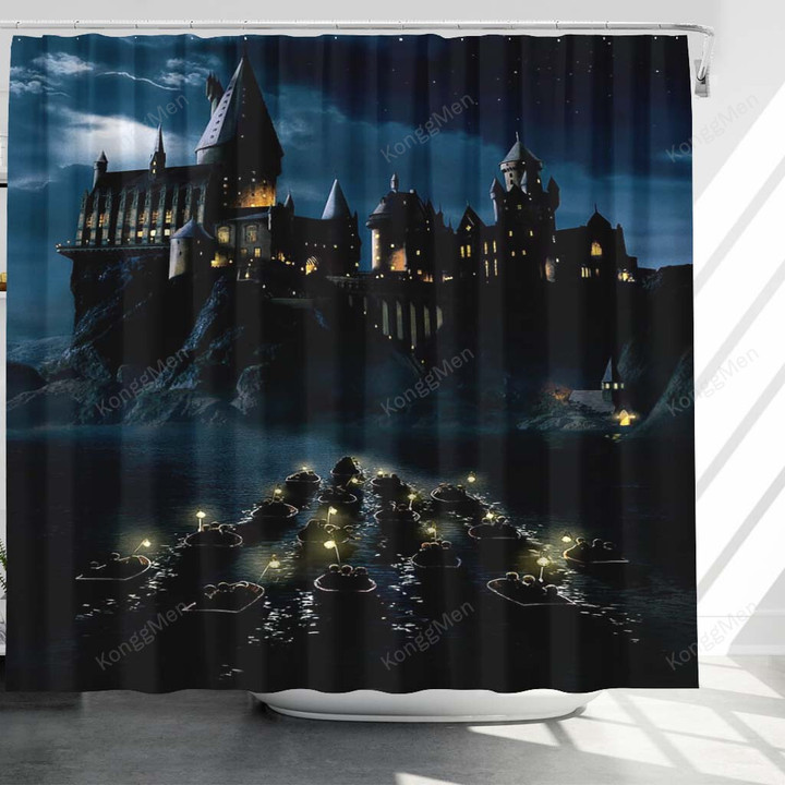 Harry Potter 1 Shower Curtains - Castle Bathroom Curtains, Home Decor