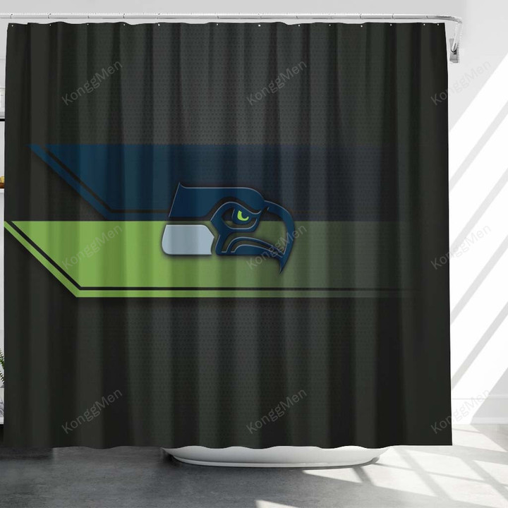 Seahawks Logo 8 Shower Curtains - Bathroom Curtains, Home Decor