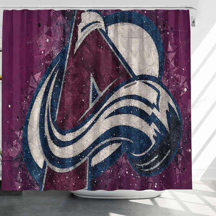 Colorado Avalanche American Hockey Club Shower Curtains - Bathroom Curtains, Home Decor