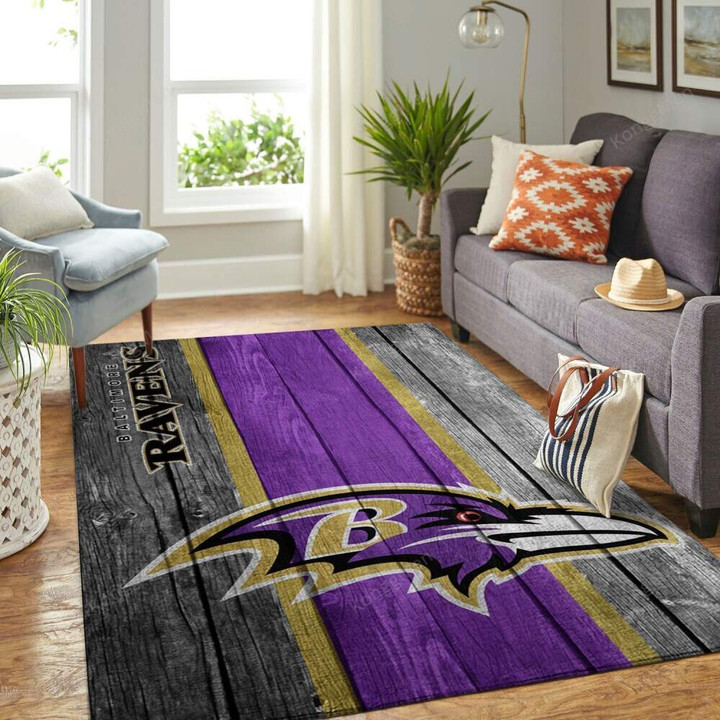 Baltimore Ravens Nfl Area Rugs - Team Logo Usa Rugs, Living Room Rugs, Outdoor Rug, Washable Rugs, Rugs For Sale