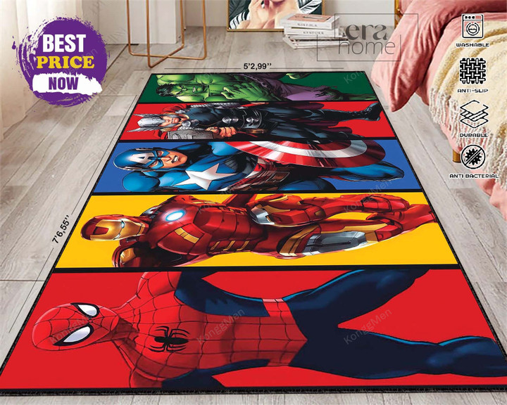 Avengers Area Rugs - Marvel Rug Usa Rugs, Living Room Rugs, Outdoor Rug, Washable Rugs, Rugs For Sale