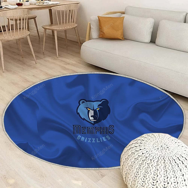 Memphis Grizzliesrug Round, Rugs - Basketball Club Nba Memphis Rug Round Living Room, Carpet, Rug