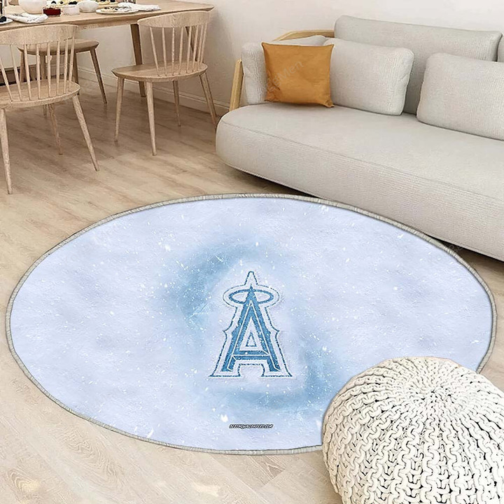 Los Angeles Angelsrug Round, Rugs - American Baseball Club Mlb Rug Round Living Room, Carpet, Rug