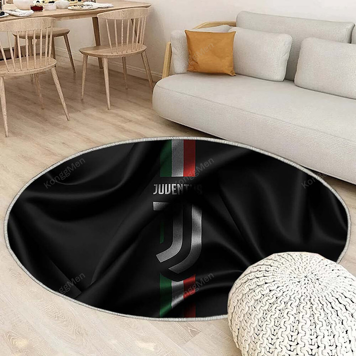 Juventus New Logorug Round, Rugs - New Juventus Emblem Rug Round Living Room, Carpet, Rug