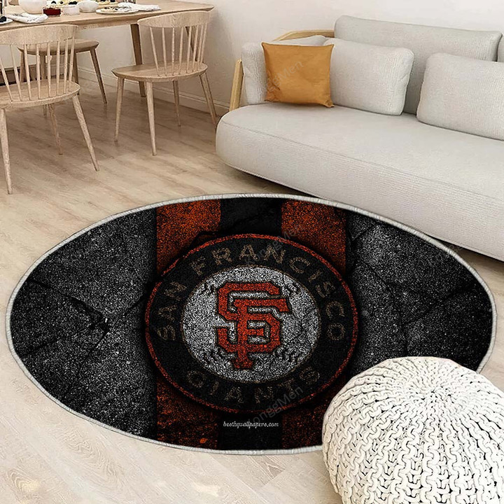 San Francisco Giants Mlbrug Round, Rugs - Baseball Usa Rug Round Living Room, Carpet, Rug