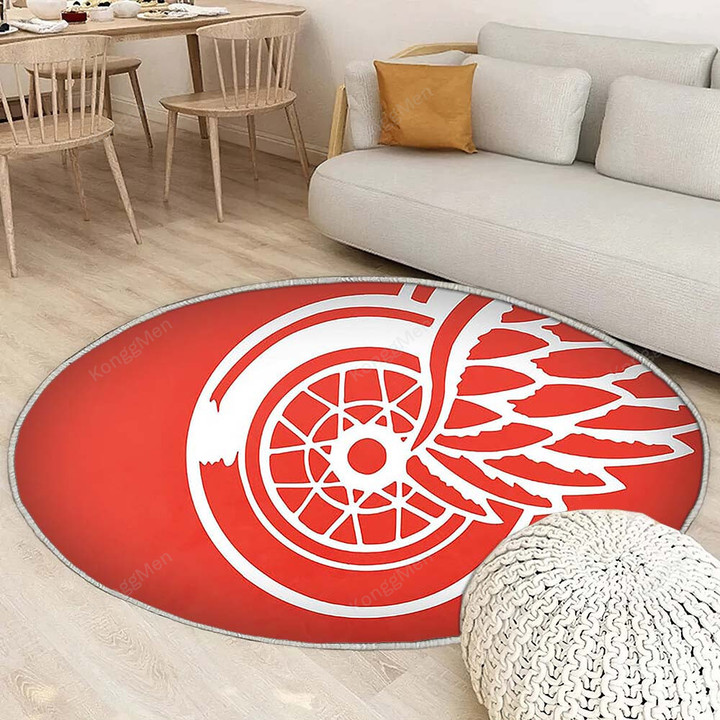 Sportsrug Round, Rugs - Hockey Detroit Red Wings1002 Rug Round Living Room, Carpet, Rug