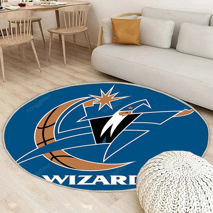 Washington Wizards 1Rug Round, Rugs - Washington Wizards Nba Rug Round Living Room, Carpet, Rug