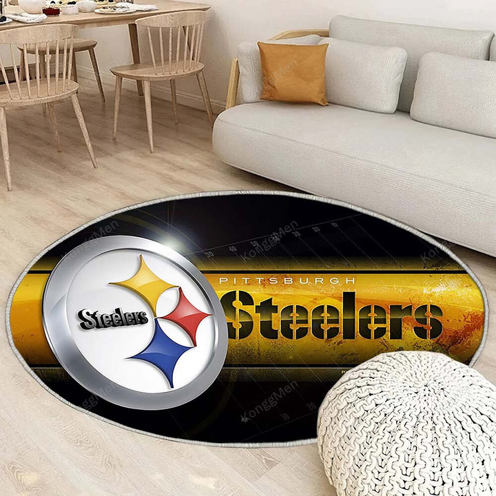 Pittsburgh Sers Rug Round, Rugs - Football Sers Pittsburgh Rug Round Living Room, Carpet, Rug