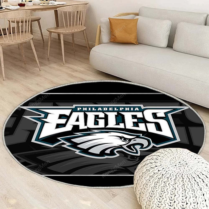 Philadelphia Eagles Rug Round, Rugs - Football Philadelphia Eagles Philadelphia Rug Round Living Room, Carpet, Rug