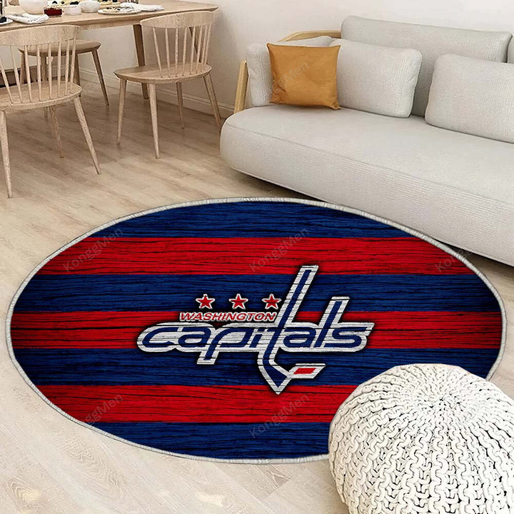 Washington Capitals 3Rug Round, Rugs - Rug Round Living Room, Carpet, Rug