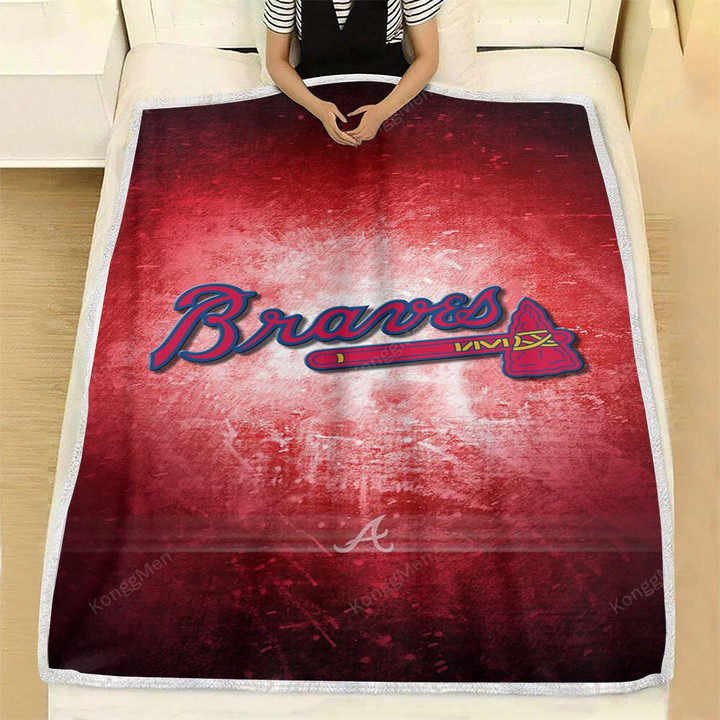 Atlanta Braves Fleece Blanket - Baseball 1001  Soft Blanket, Warm Blanket