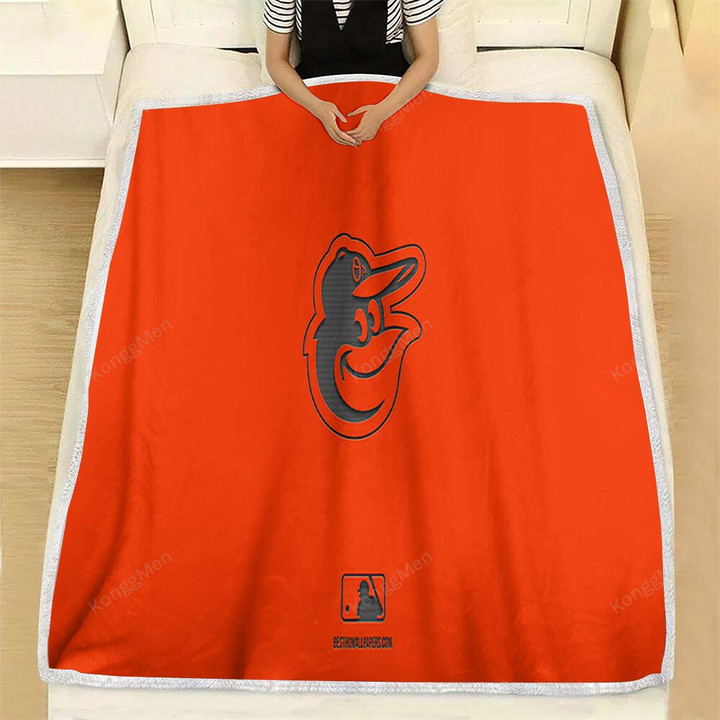Baltimore Orioles Fleece Blanket - Orange American Baseball Team Baltimore Orioles  Soft Blanket, Warm Blanket