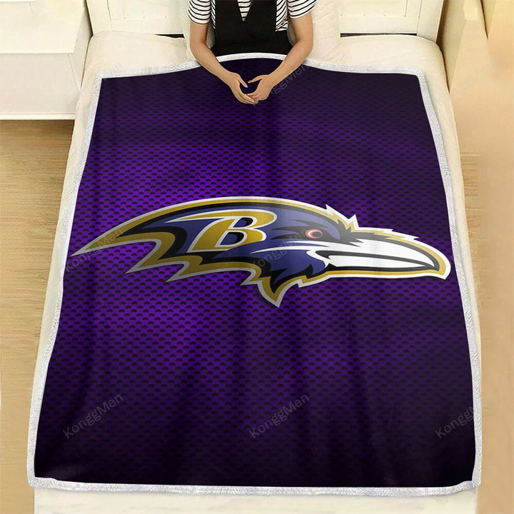 Baltimore Ravens Fleece Blanket - Abstract Nfl Usa Soft Blanket, Warm Blanket