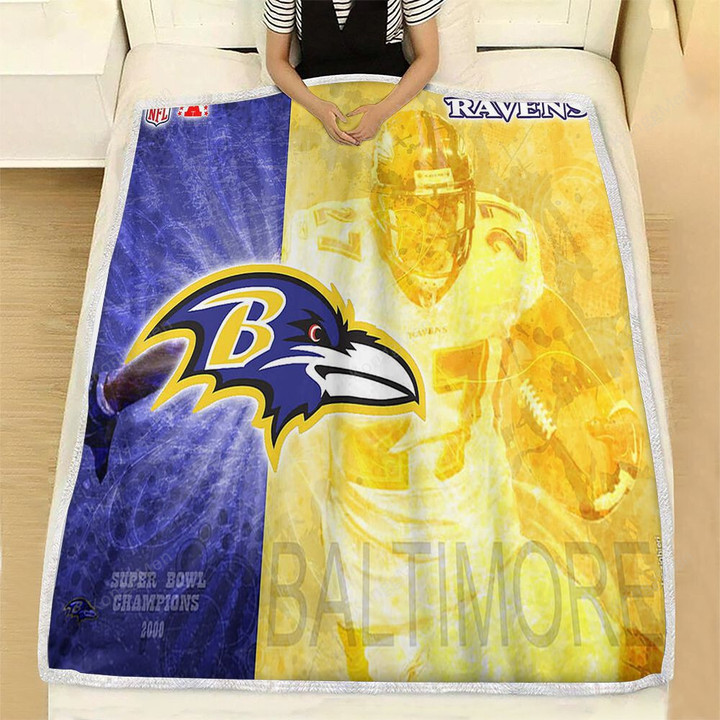 Baltimore Ravens Fleece Blanket - Baltimore Football 4 Soft Blanket, Warm Blanket