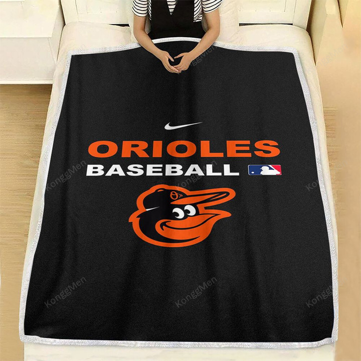 Baltimore Orioles Fleece Blanket - Mlb Baseball1001  Soft Blanket, Warm Blanket
