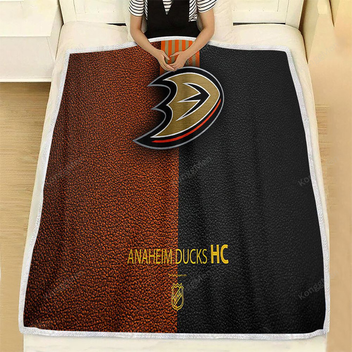 Anaheim Ducks Fleece Blanket - Hc Hockey Team Nhl Leather  Soft Blanket, Warm Blanket