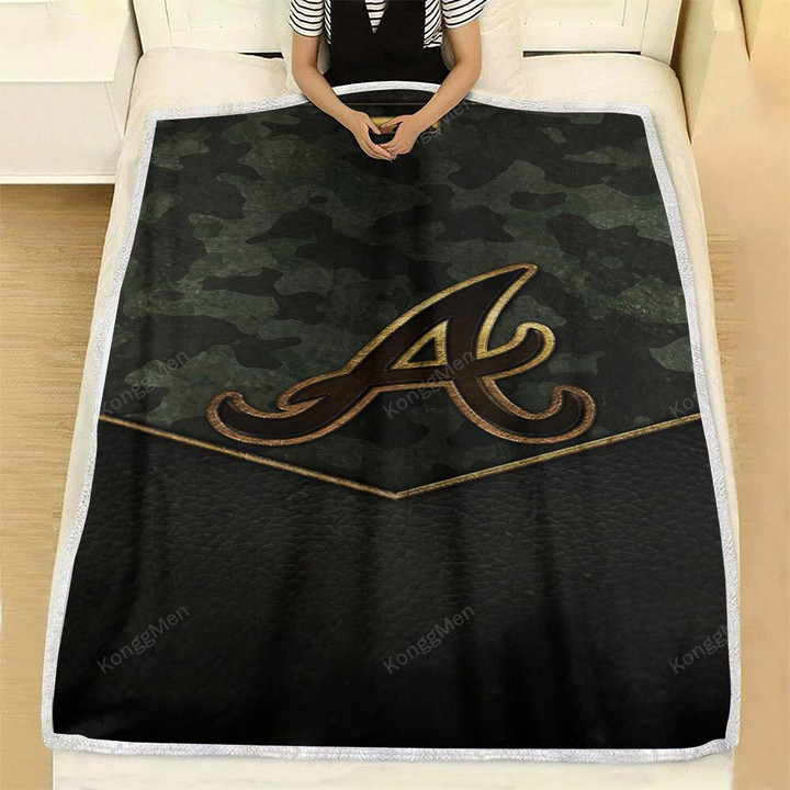 Atlanta Fleece Blanket - Baseball Braves 1001  Soft Blanket, Warm Blanket