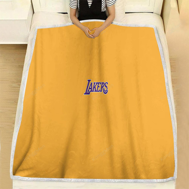 Basketball Crest Lakers  Fleece Blanket - Nba Los Angeles Lakers  Soft Blanket, Warm Blanket