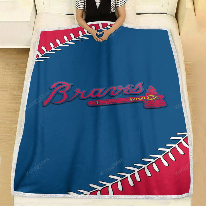 Braves Fleece Blanket - Atlanta Baseball 1005  Soft Blanket, Warm Blanket