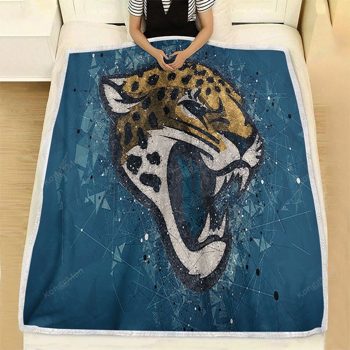 Jacksonville Jaguars Fleece Blanket - Geometric American Football Club  Soft Blanket, Warm Blanket