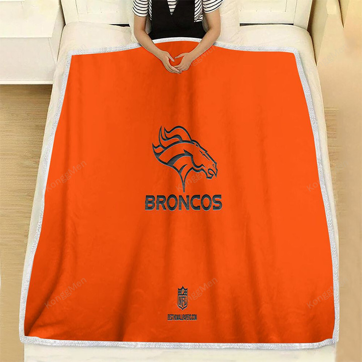 Denver Broncos Fleece Blanket - Orange American Football Team Denver Broncos  Soft Blanket, Warm Blanket