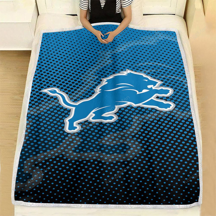 Detroit Lions Fleece Blanket - Blue Cat Detriot Soft Blanket, Warm Blanket