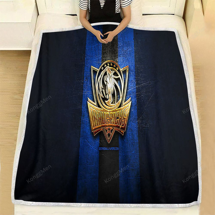 Dallas Mavericks Fleece Blanket - Golden Nba Blue Metal  Soft Blanket, Warm Blanket