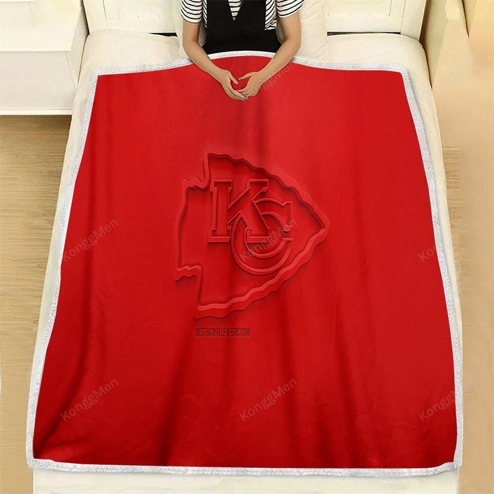 Kansas City Chiefs Fleece Blanket - American Football Club 3D Red  Soft Blanket, Warm Blanket