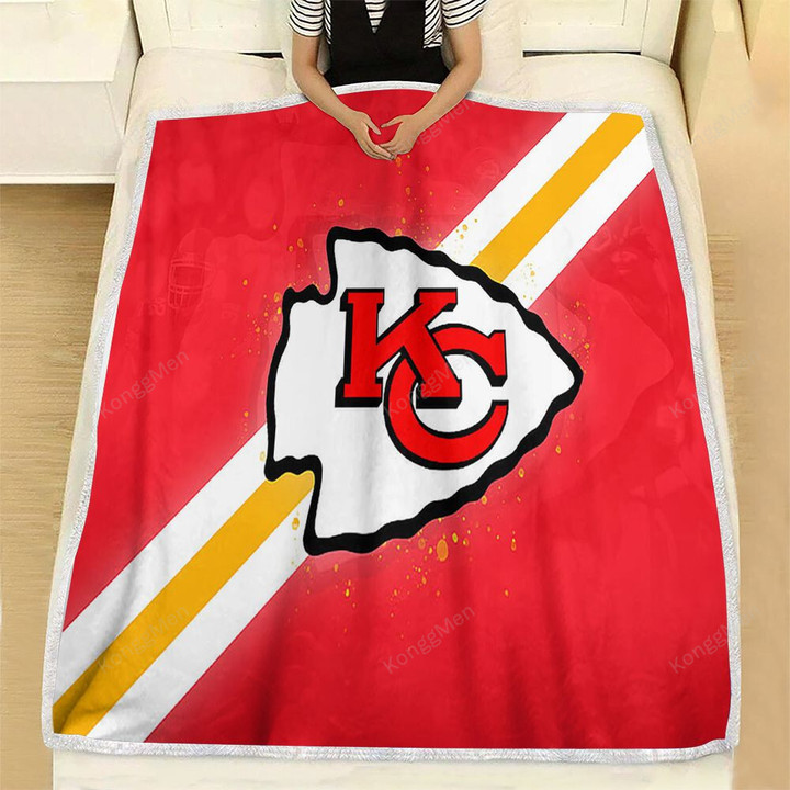 Chiefs  Fleece Blanket - Chiefs Backdrop Chiefs Football Soft Blanket, Warm Blanket