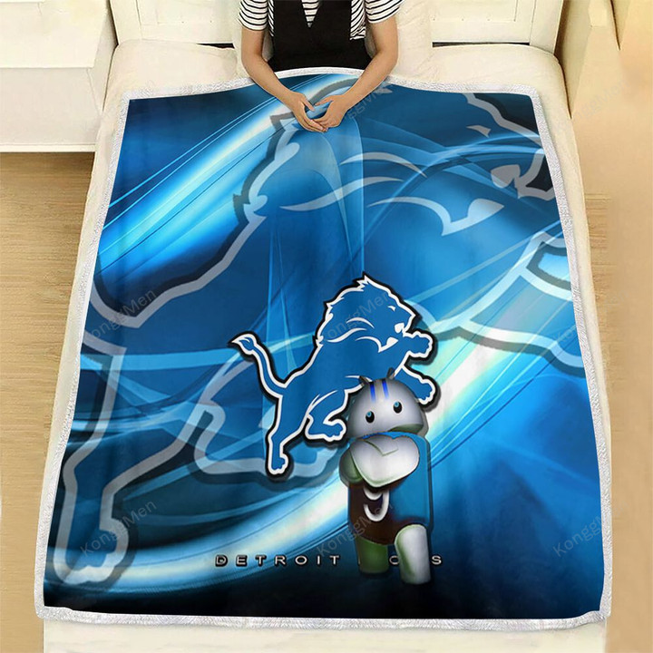 Detroit Lions Fleece Blanket - Detroit Lions Soft Blanket, Warm Blanket