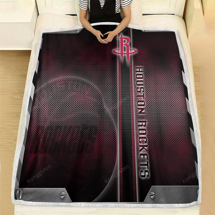 Houston Rockets Fleece Blanket - Basketball Black Houston Soft Blanket, Warm Blanket