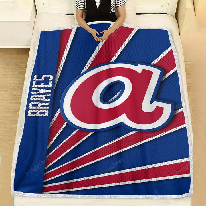Braves Fleece Blanket - Atlanta Baseball 1008  Soft Blanket, Warm Blanket