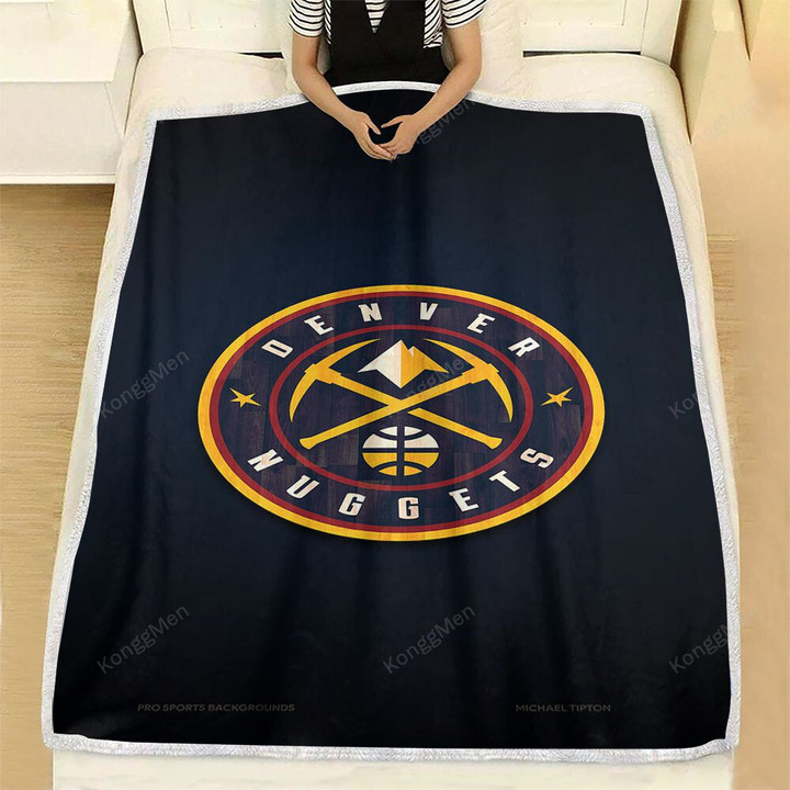 Denver Nuggets Fleece Blanket - Basketball Crest  Soft Blanket, Warm Blanket