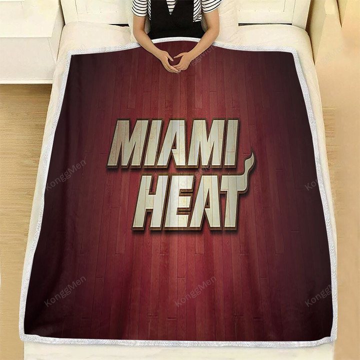 Miami Heat  Fleece Blanket - Red Basketball Sports  Soft Blanket, Warm Blanket