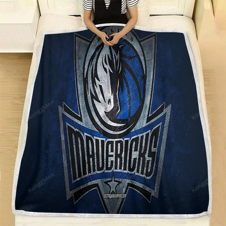 Dallas Mavericks Fleece Blanket - American Basketball Team Blue Stone Dallas Mavericks Soft Blanket, Warm Blanket