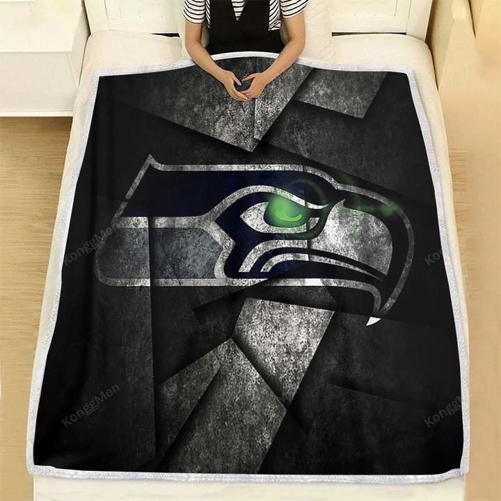 Metal Seahawks Fleece Blanket - 12S Football Gohawks Soft Blanket, Warm Blanket