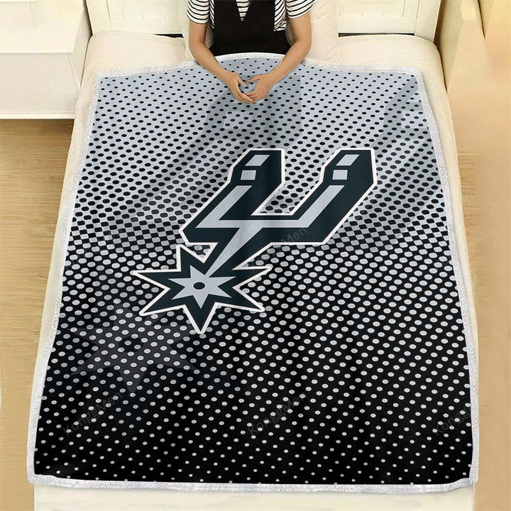 San Antonio Spurs Fleece Blanket - Basketball Gray Nba Soft Blanket, Warm Blanket