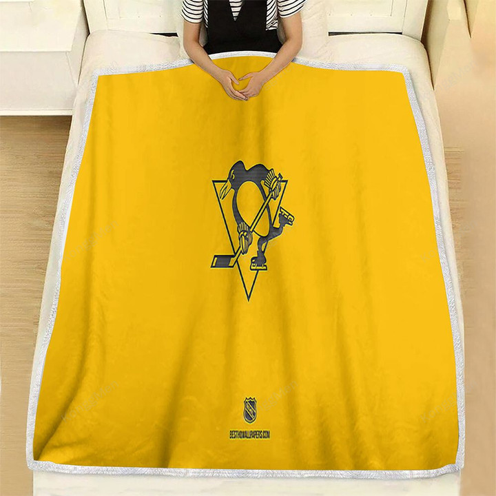 Pittsburgh Penguins Fleece Blanket - Yellow American Hockey Team Florida Panthers  Soft Blanket, Warm Blanket