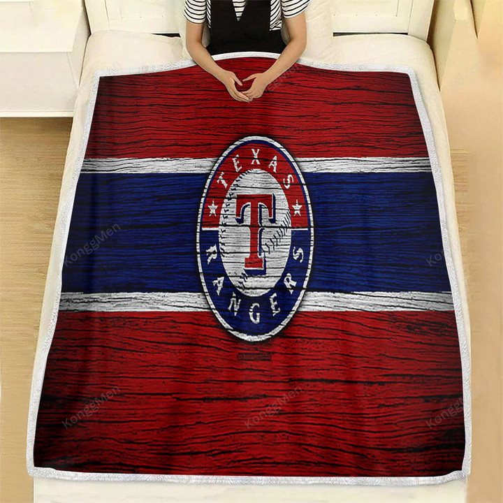 Texas Rangers Mlb Fleece Blanket - Baseball Usa Major League Baseball Soft Blanket, Warm Blanket