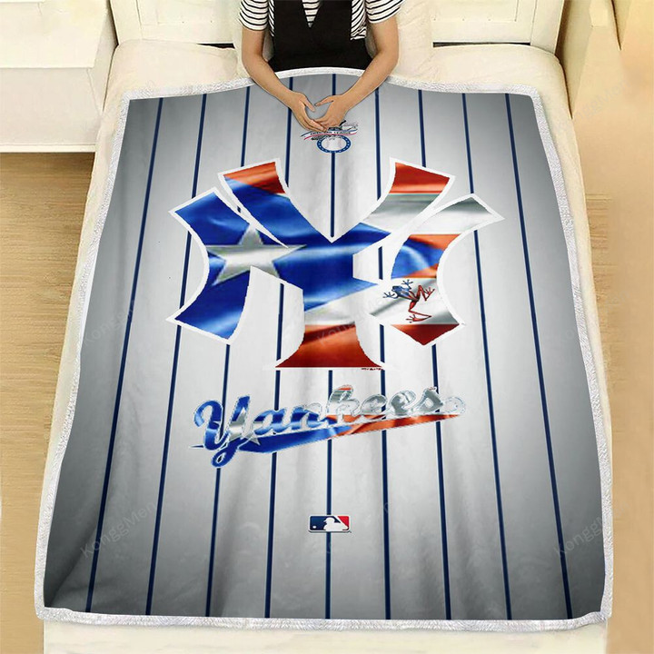 New York Yankees Fleece Blanket - American League Baseball Bronx Bombers Soft Blanket, Warm Blanket