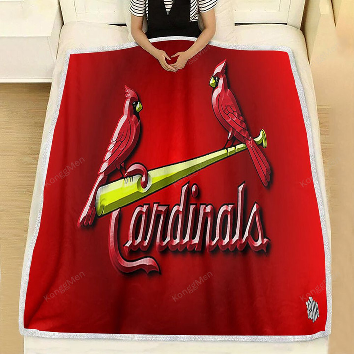 St Louis Cardinals 3 D Birds Fleece Blanket - St Louis Cardinals Major League Baseball St Louis Cardinals  Soft Blanket, Warm Blanket