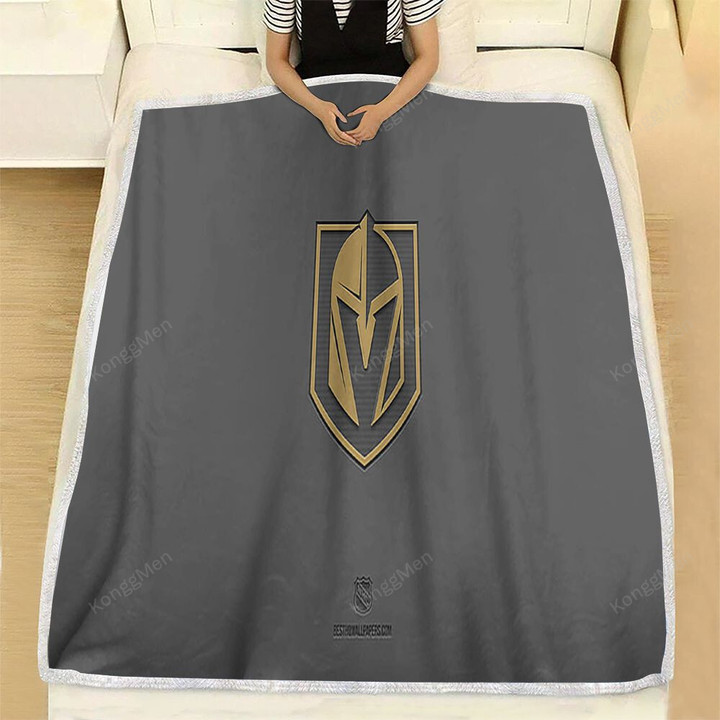 Vegas Golden Knights Fleece Blanket - Gray American Hockey Team Vegas Golden Knights  Soft Blanket, Warm Blanket