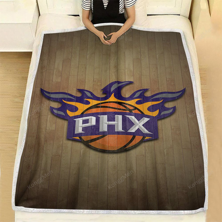 Phoenix Suns Fleece Blanket - Phoenix Suns Wood Soft Blanket, Warm Blanket
