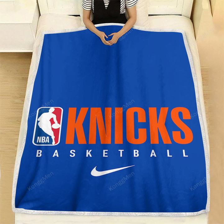 New York Knicks Fleece Blanket - Nba Basketball1005  Soft Blanket, Warm Blanket