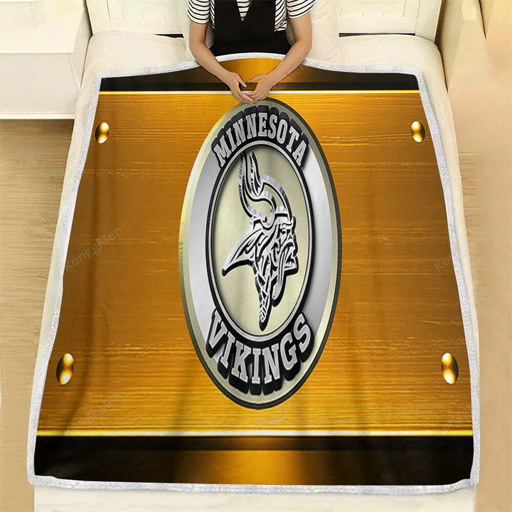 Vikings Gold Fleece Blanket - Minnesota Viking Minnesota Vikings Minnesota Viking Football Soft Blanket, Warm Blanket